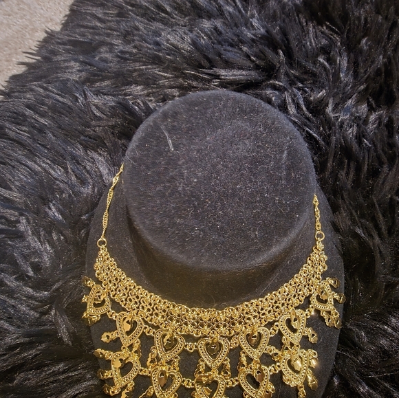 Elegant 21kgp Dubai Jewelry Gold Heart Necklace - Picture 7 of 10